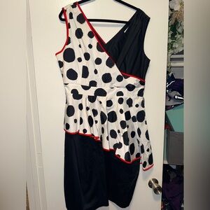 Cruella Dalmatian Print Dress
